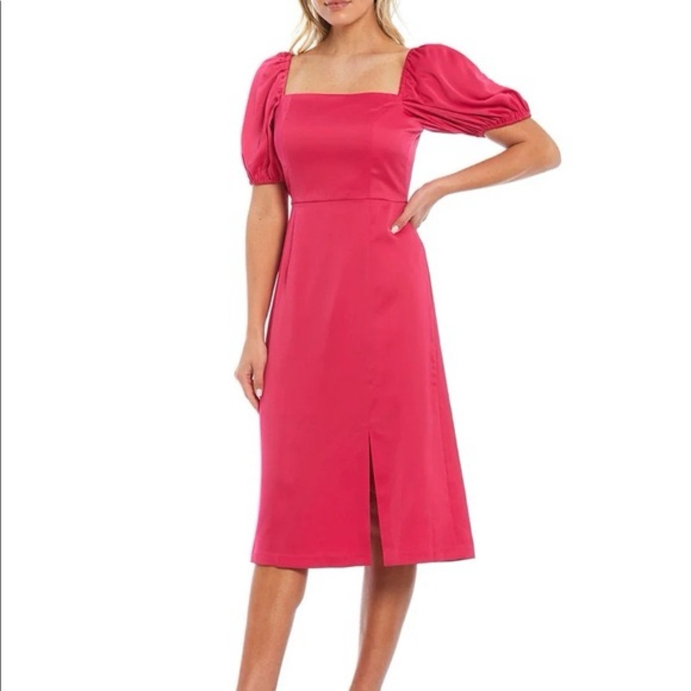 Pink midi dress